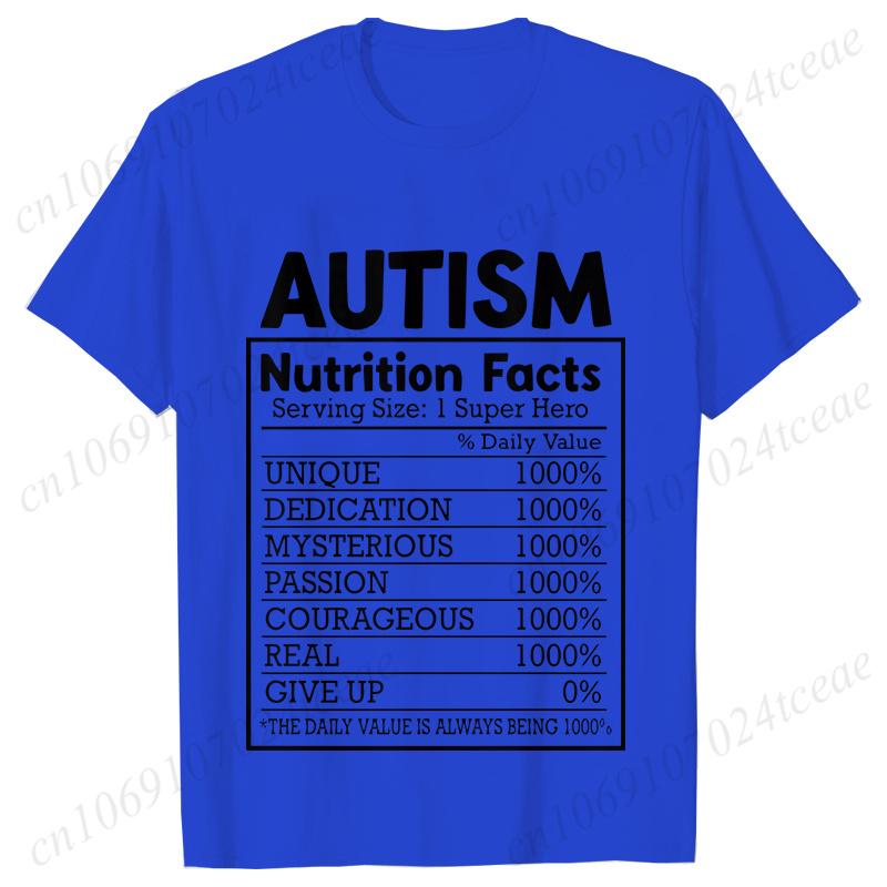 Female Clothing Autism Nutrition Shirt for Women Autism Awareness Month T-shirts Autism Quote Summer Tees Acceptance Y2k Tops
