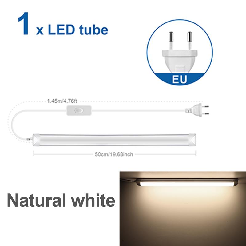 25W LED Shop Light 50CM 1.64FT T8 LED Tube Linkable Aluminium Bar Lamp For Study Garage Workbench Warehouse Cabinet Lighting