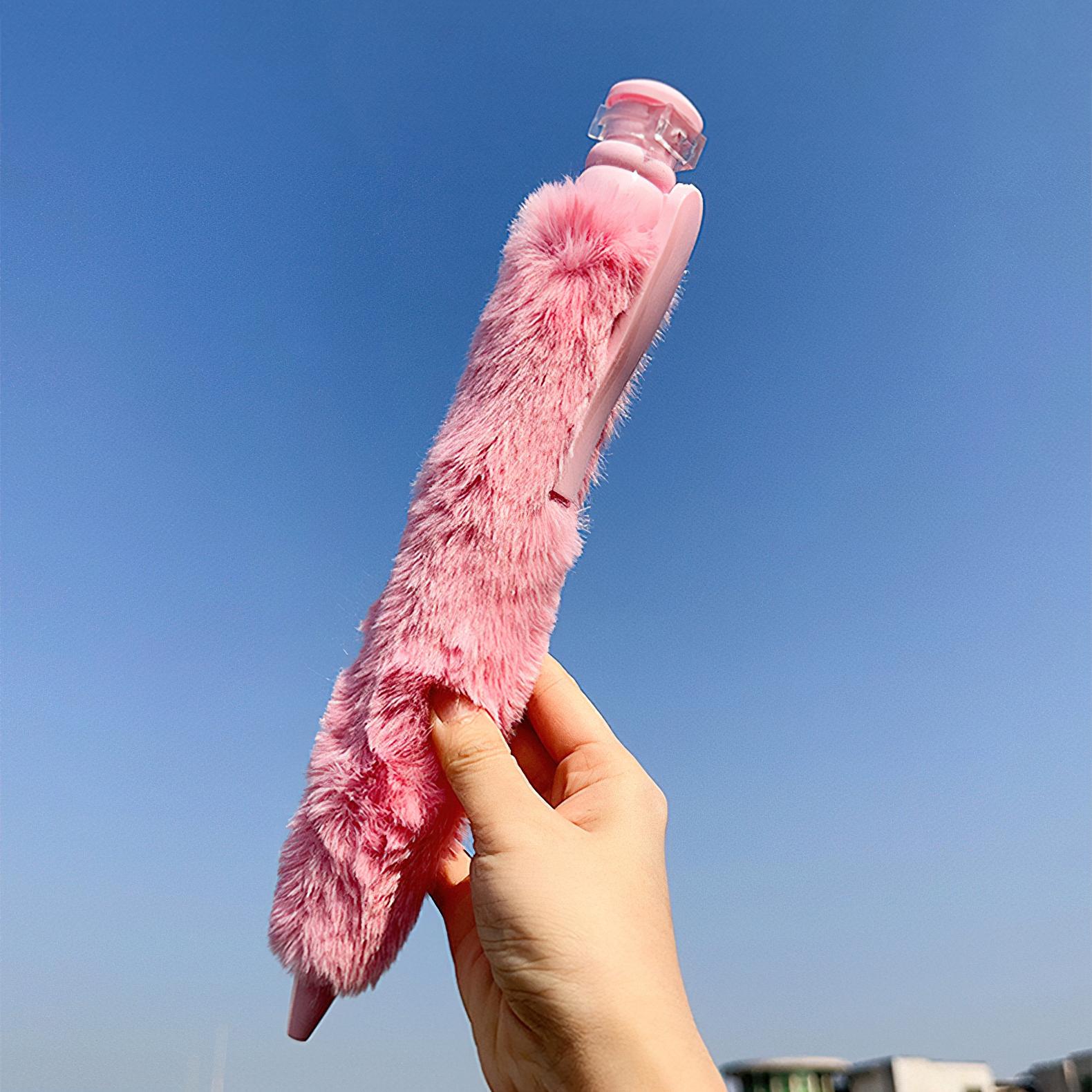 

1 шт. Большая пушистая шариковая ручка-роллер 1,0 мм с черными чернилами для письма в офисе и школе