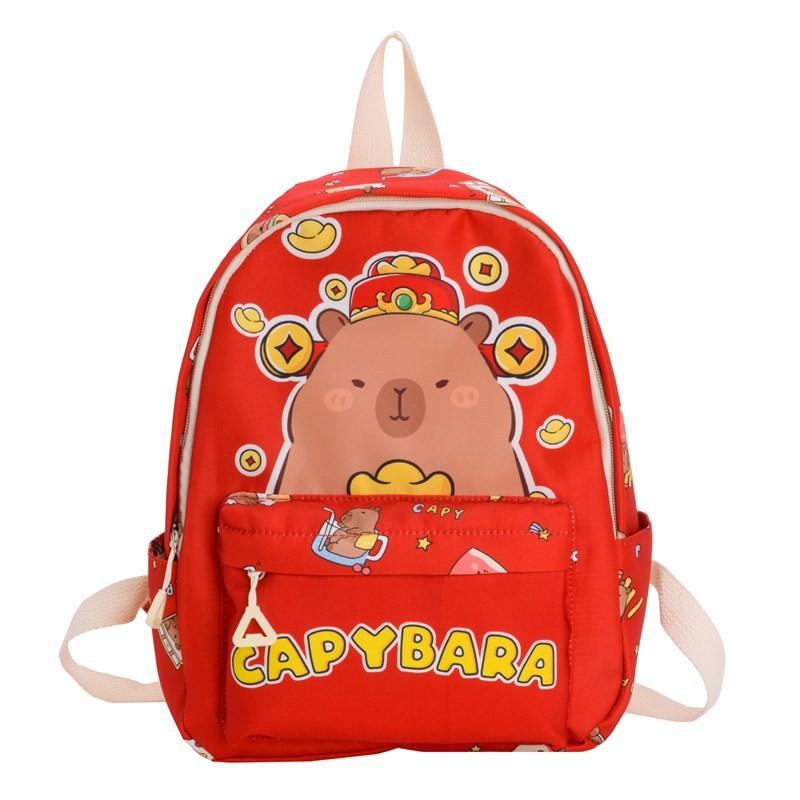 Print Lovely Animal Preschool Backpack For Children Soft Nylon Style Cute