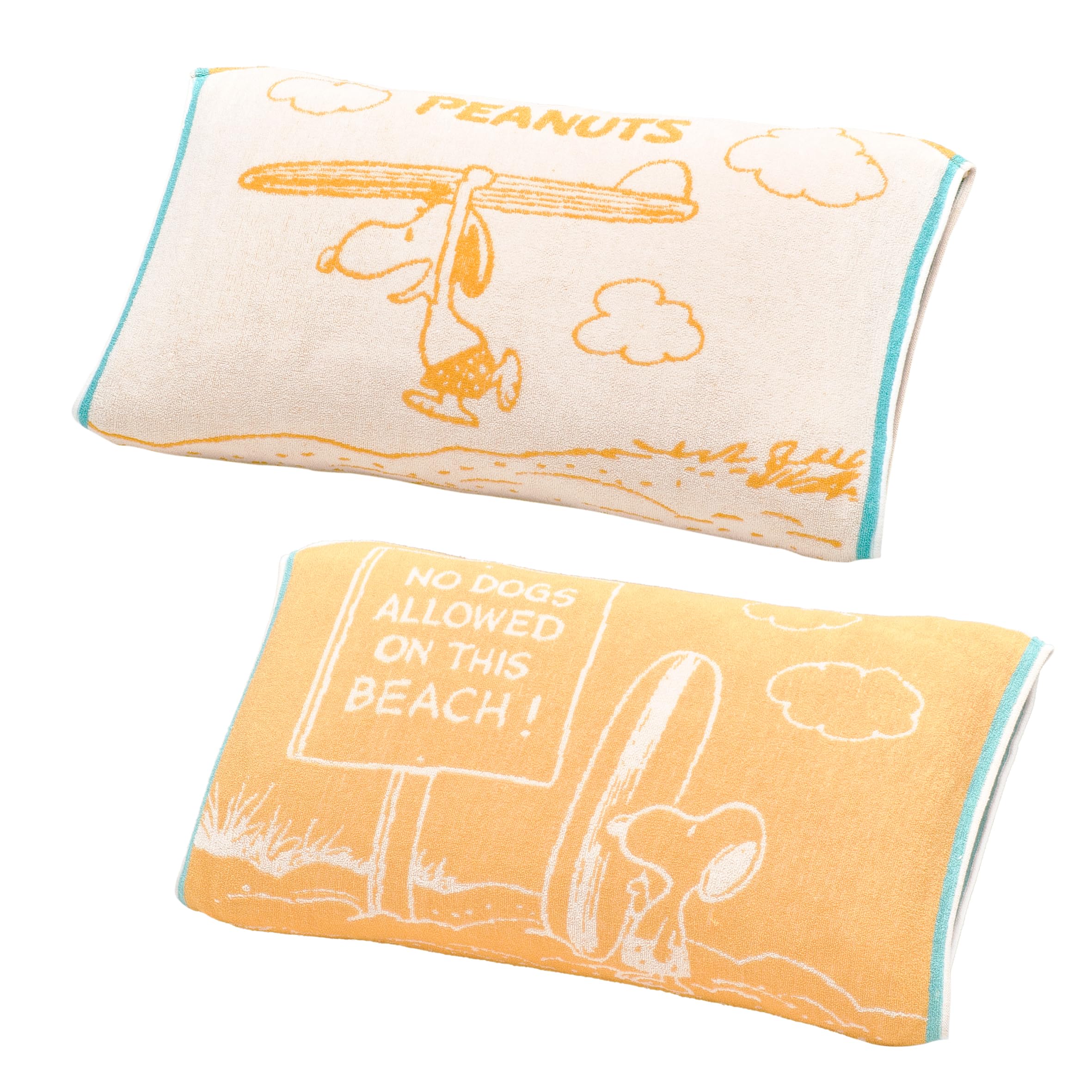 Nishikawa Snoopy Stretch Towel Stretchy Flexible Fit for Various Pillow Soft and Fluffy Terry Reversible Surf Pillowcase Antibacterial 34x64cm 4100₽