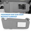Gray Right Passenger Side Sun Visor For 2007-2011 Toyota Camry With Sunroof