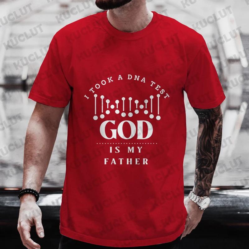 Religious Christian Tshirt For Unisex Took A Dna Test And God Is My Father Print Unisexs Tshirts Christian Cross Jesus Tee Clothes