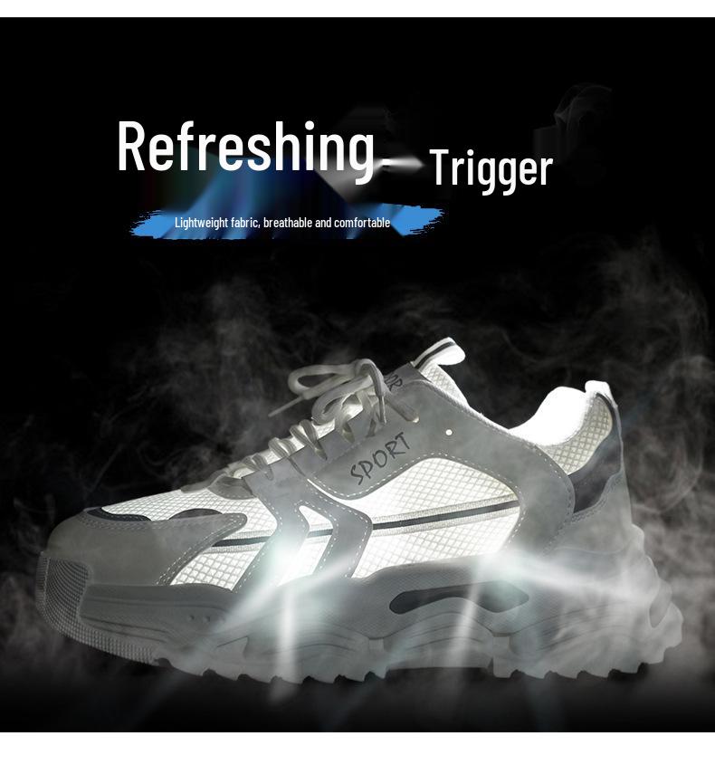 Men's White Winter Mesh Height-Boost Sports Shoes