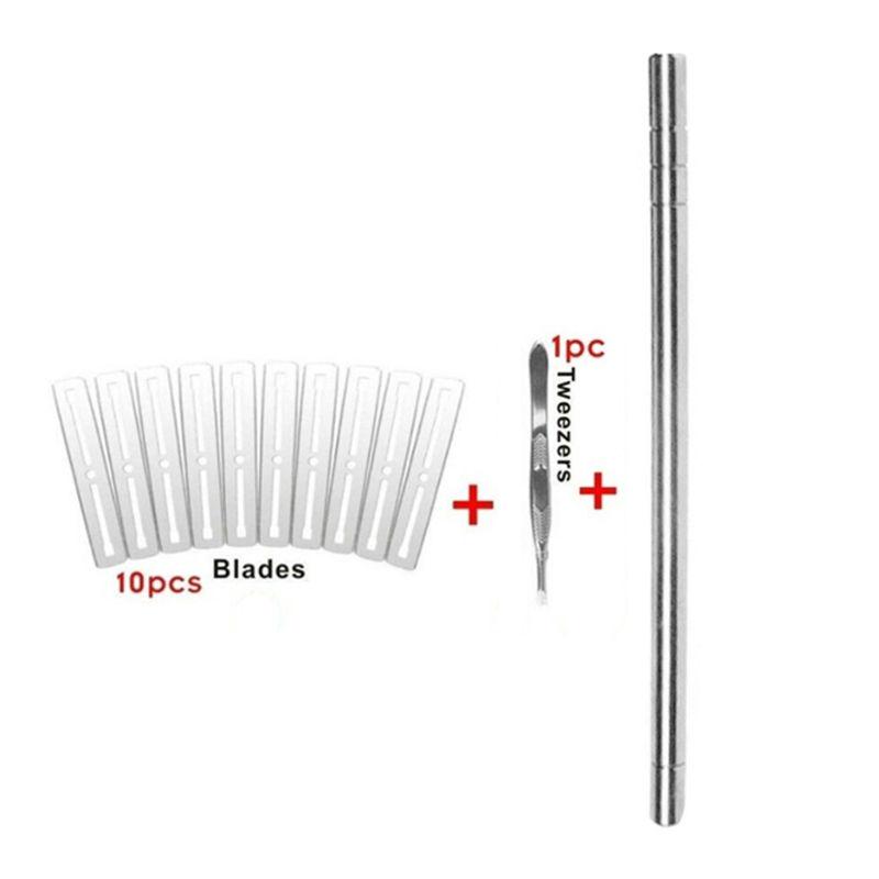 

Hair Trim Styling Engraving Pen Face Eyebrow Beard Shaping Scissors for R серебряный