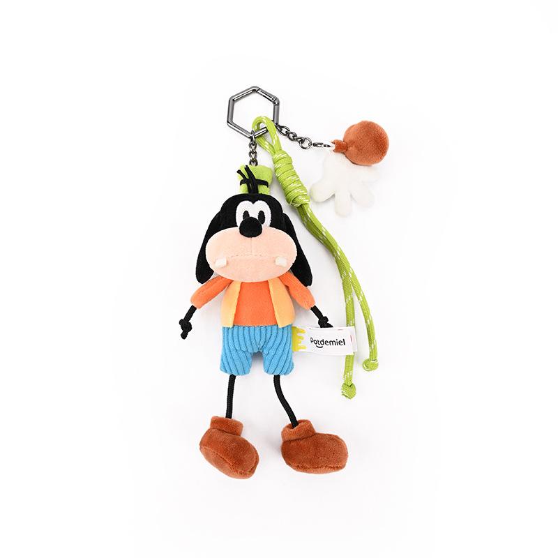Disney Authorized Mickey, Minnie, Donald, and Goofy Plush Toy Keychain or Lanyard