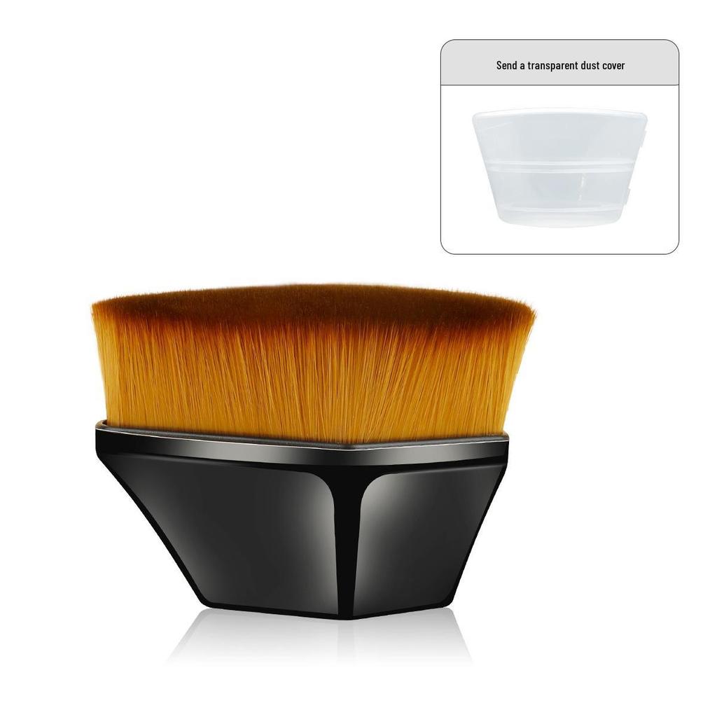 No. 55 Seamless Magic Foundation Brush with Cap - Perfect for Foundation and BB Cream, Non-Absorbing Design