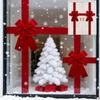 1Set Christmas Front Door Decoration Hanging Bow Knot Imitation Linen Ribbon New Year DIY Material Xmas Front Door Decor Big Bow