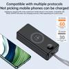 16×18650 portable power bank case, supporting 22.5W fast charging and 15W wireless charging, with a camping light function