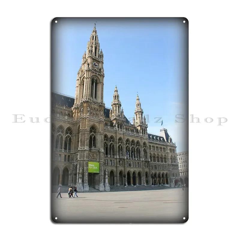 Vienna Rathaus Metal Sign Pub Printing Party Club Designing Tin Sign Poster 20x30cm（7.8x11.8inch）