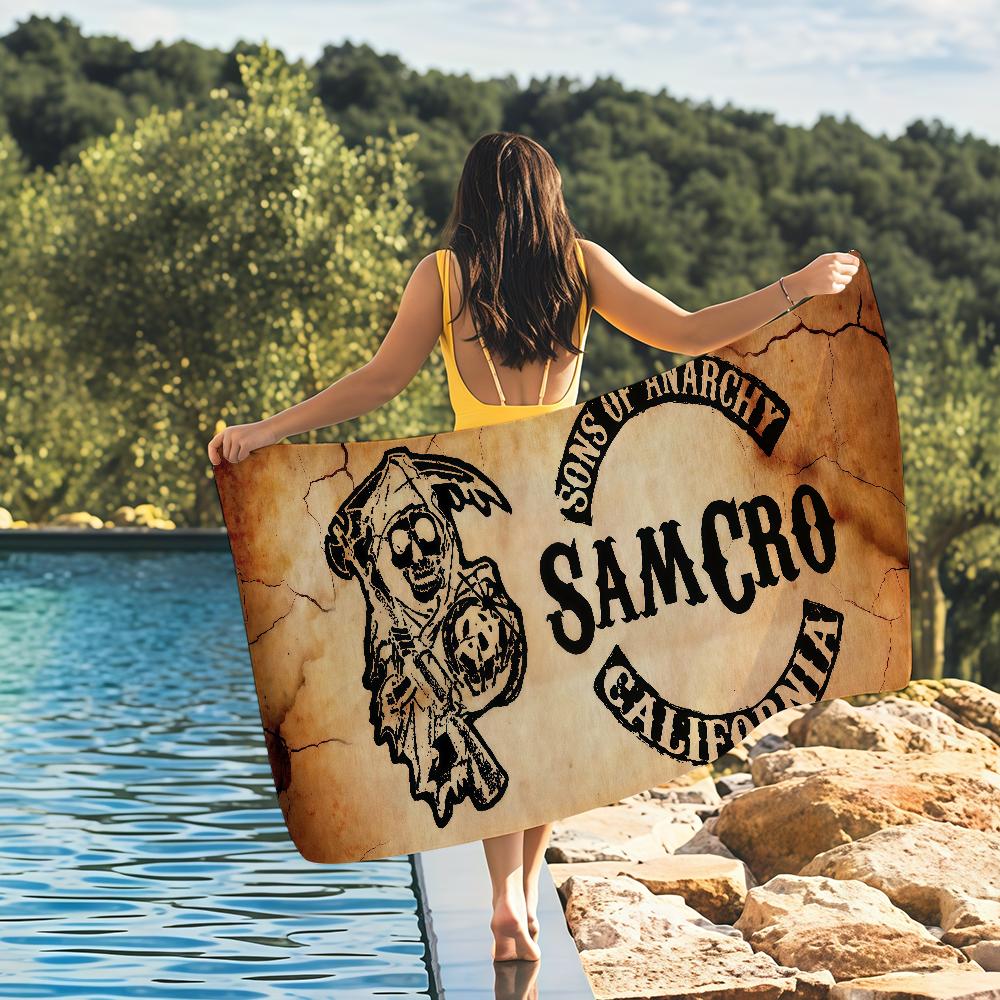 Movie S-Sons of A-Anarchy Towel Quick Drying Beach Towels Are Suitable For Swimming Pools Camping Yoga And The Gym