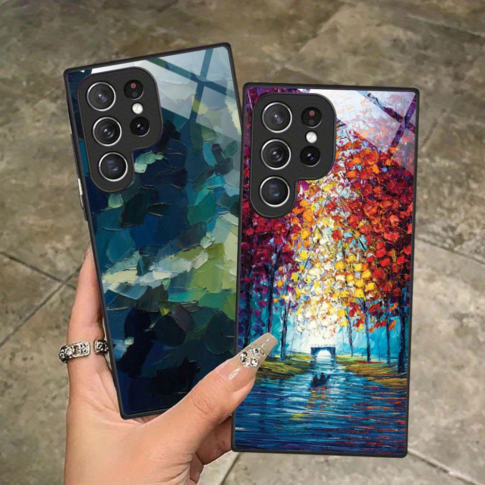 Abstract Oil Painting Phone Case for Samsung Galaxy S26 S25 S24 S23 S22 S21 S20 Note20 Plus FE Ultra Glass Protective Cover