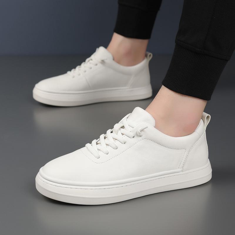 Spring and Autumn New Men's Casual Shoes Leather Breathable Versatile Men's Board Shoes Men's Shoes