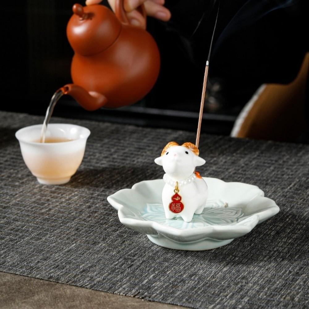 Home Decor Sheep Rabbit Incense Burner Chinese New Year Aromatherapy Incense Holder  Bedroom