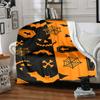 1pc Halloween Spooky Blanket, Lightweight Flannel Throw Blanket for Sofa, Bed, Travel, Camping, Living Room, Office, Couch083