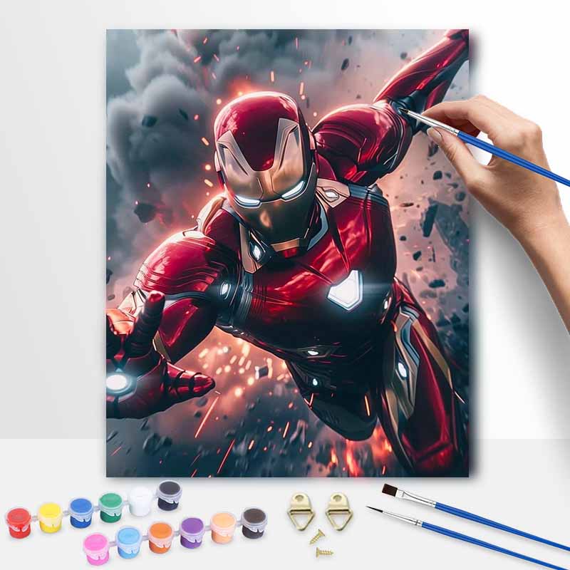 Disney Iron Man oil painting kit digital painting art handmade diy home room decorations 20x30cm