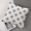 Doodle Daisy Square Jacquard Pillow Cover for Sofa Office Waist Cushion Cover Home Decorative Pillowcase