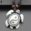 Retro Dames Heren Faux Bone Waxkoord Yin Yang Tai Chi Schildpad Hanger Ketting Cadeau