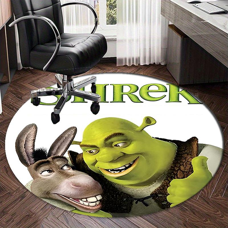 Shrek Baskılı Yuvarlak Halı Kilim Sandalye Halısı Alan Halısı Giriş Kapı Paspasları, Ofis Sandalyesi Oturma Odası Yatak Odası Mutfak Odası İçin.
