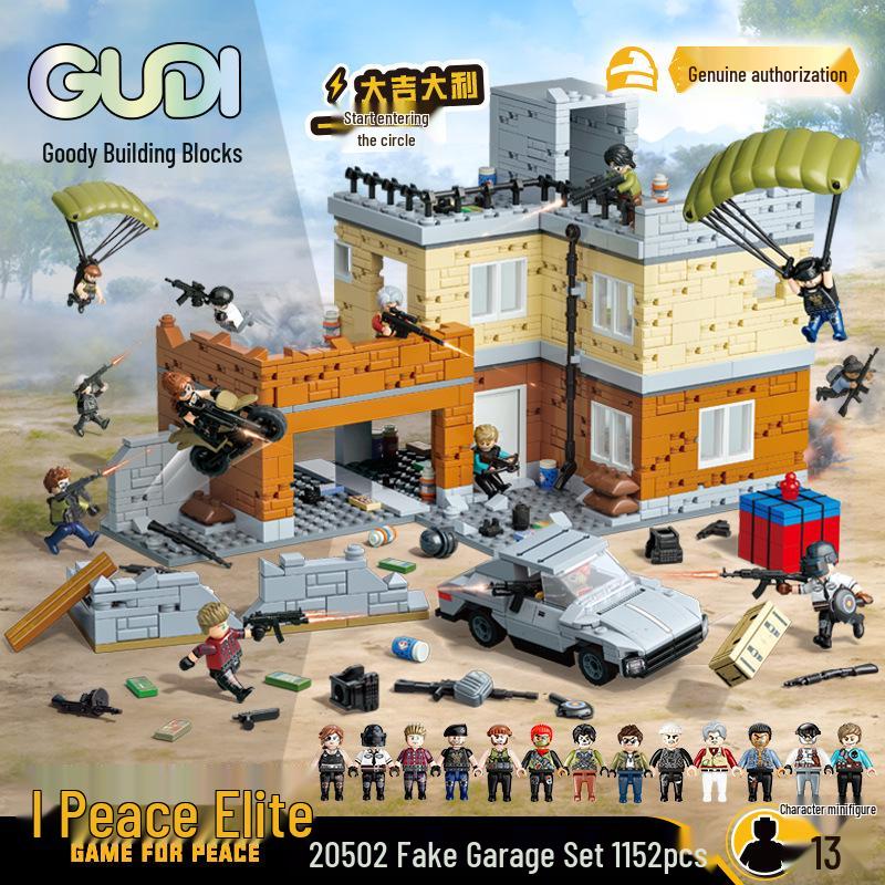 

Gudi PUBG Peacekeeper Scene Building Blocks Minifigure Toy Model Gift