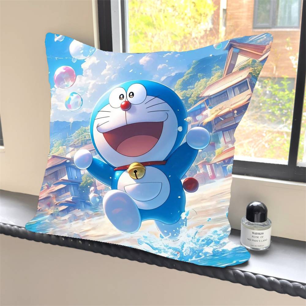 1PC Cute cartoon Doraemon Pillow Case Square Bedroom Sofa Leisure Comfort Cushion Car Home Decoration