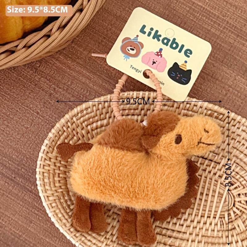 1Pcs Cute Pet Girl Backpack Keychain Decoration Cartoon Plush Doll Pendant Couple Best Friend Small Gift