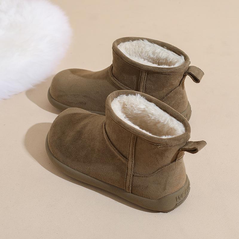 

Women s Large Size Soft Sole Heightening Winter Warm Fur Snow Boots Padded Lined Ankle Boots Anti-slip Hiking Casual Sports Cotton Boots 35 хаки