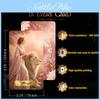 Wiktoriańskie Różowe Karty do Gry Tarot z Wytrzymałego Materiału Papierowego Dla Początkujących i na Prezent