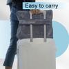 Travel Blanket Soft Fleece 2-in-1 Foldable Pillow Combo Flights Camping Car Trips Airplane Pillow Blanket with Luggage Strap