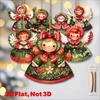 2D Flat Christmas Tree Decor Wooden Xmas Decor Christmas Hanging  Thanksgiving Decoration
