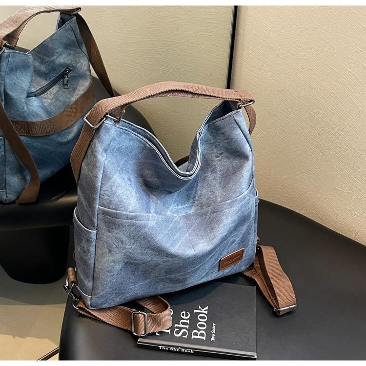 

Большая вместительная сумка-тоут в стиле ретро, сумка-тоут двойного назначения, сумка для поездок на работу и обратно, сумка через плечо для подмышки