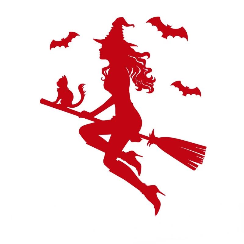 15CM Creative Stickers Witch Exterior Parts Sticker for Car Products Stylish, Personality, PVC Sunscreen and Waterproof Decals