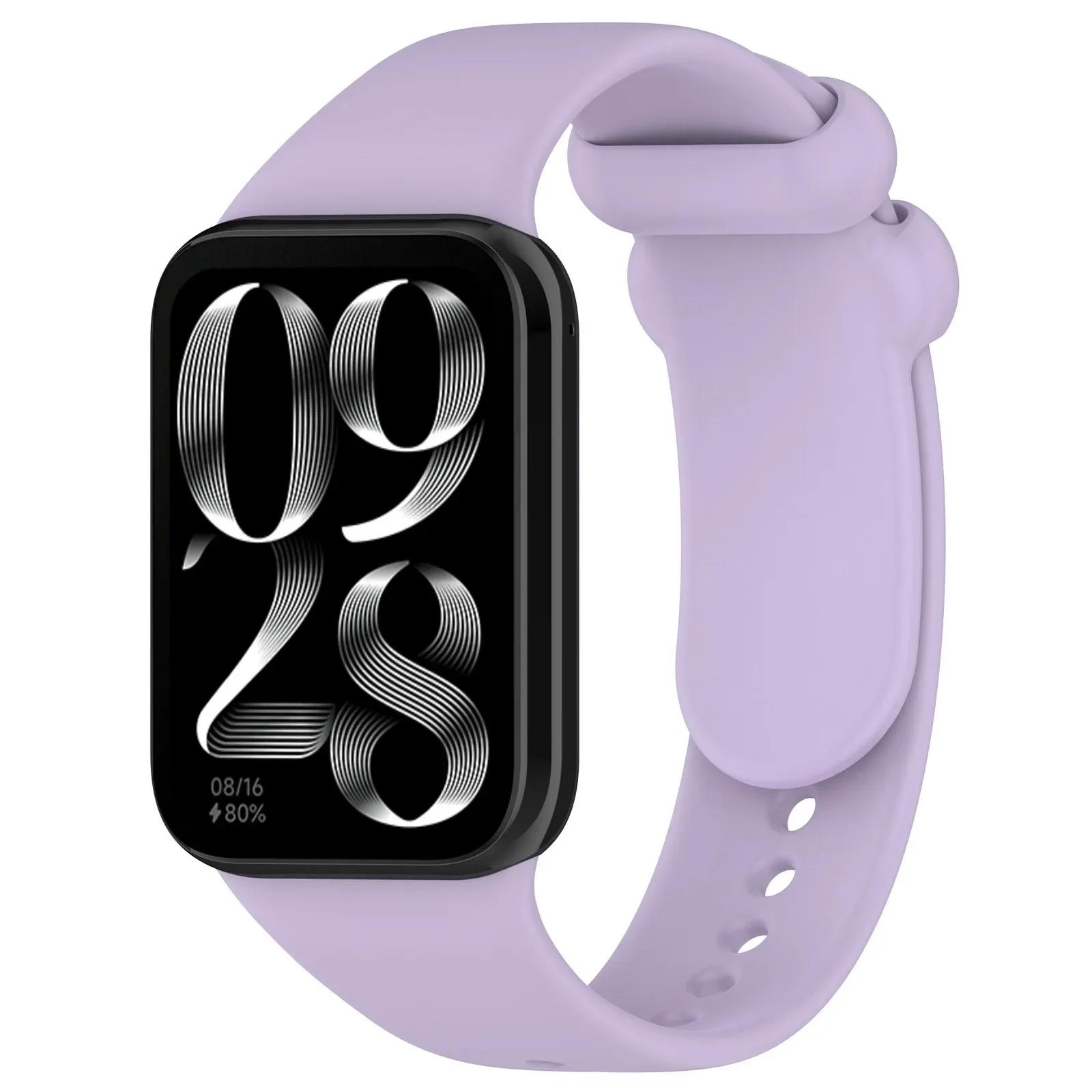 

Silicone Strap for Xiaomi Mi Band 9/8 Pro Original Replaceable Wristband for Redmi Watch 5/4 Bracelet Watchband Belt Accessories For Mi Band 9 8 Pro фіолетовий