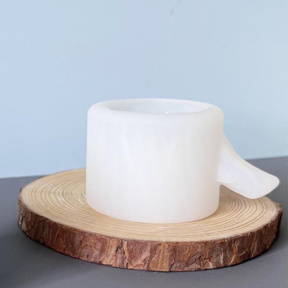 Stump Cup With Handle Silicone Mold Stump Aromatherapy Candle Cup Plaster Vase Silicone Molds