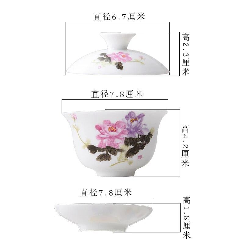 WHYOU Mini 80ml Tea Tureen Cup of Tea Business Gift Chinese Style High Quality Tableware Tea Set Kung Fu Accessories