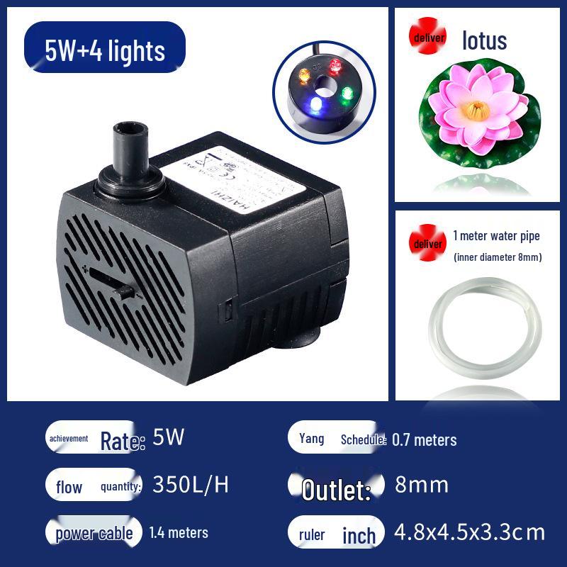 Bonsai Aquarium Leise Wasserpumpe mit Filtration für kleine Teiche