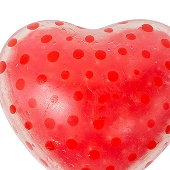 2Pcs Squeeze Toy Love Bead Stress Balls Heart Shaped Stress Relief Vibrant Colored Fun Fidget Toy for Kids