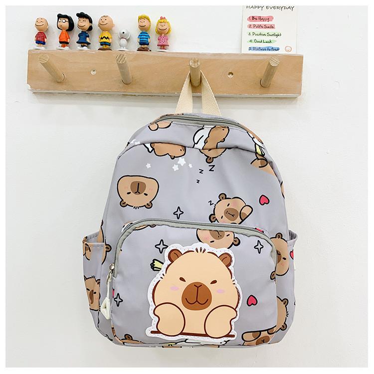 Capybara Cartoon Printed Backpack Children Schoolbag Leisure Fashion Bag Travel