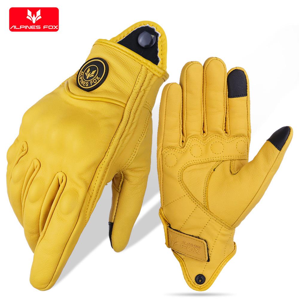 

Sheepskin gloves full finger punching breathable off-road locomotive racing anti-drop breathable 2XL