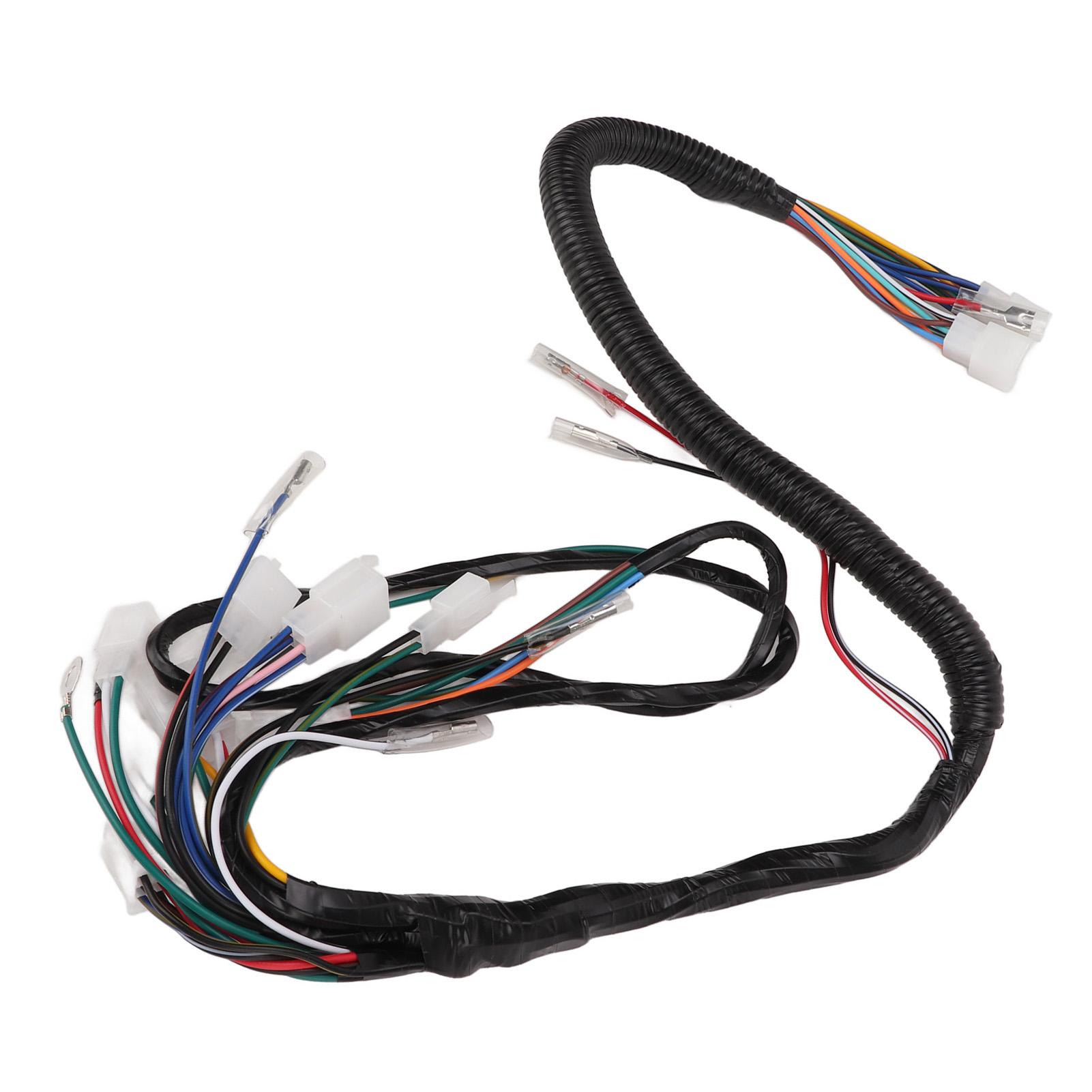 

Motorcycle Complete Electrical Wiring Harness High Temperature Resistant Replacement for WAVE 125