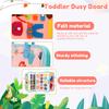 8 In 1 Toddler Busy Board Felt Fabric Puzzle Busy Dressing Learning Board Comfortable and Soft Carrying Handle Design