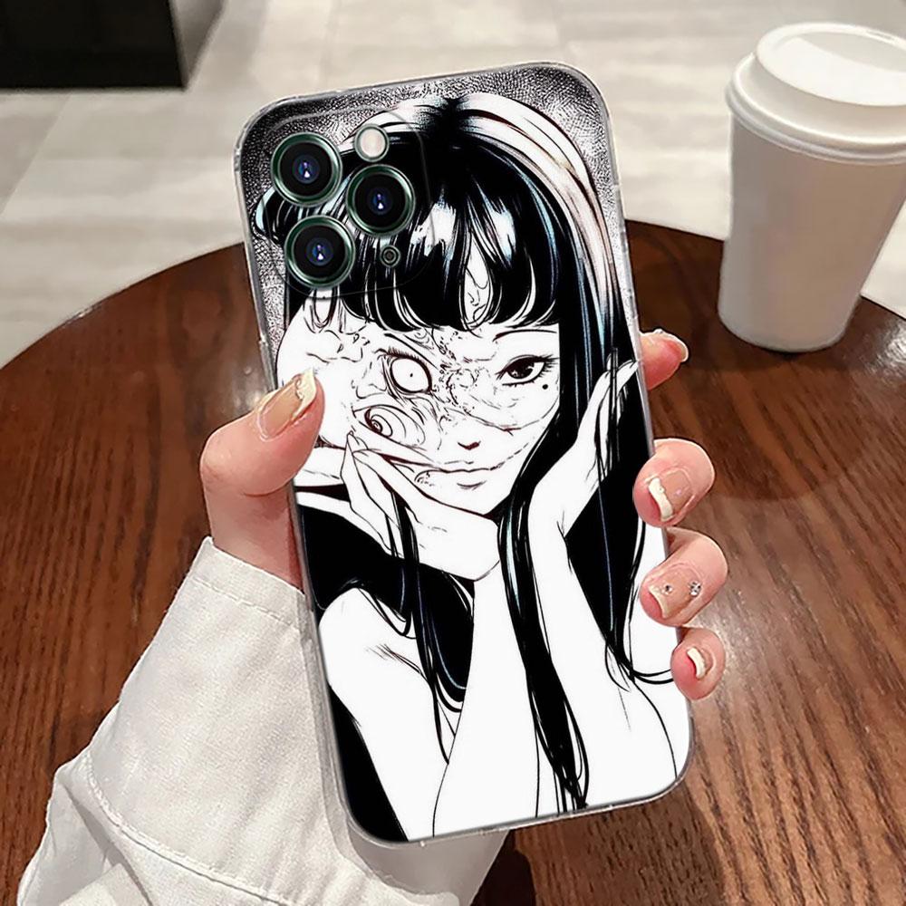 Horror Comic T-Tomies-Junjis Ito Manga Transparent Case For Apple iPhone 17 16 15 14 13 12 11 Pro Max Plus 16E 17Air Phone Cover