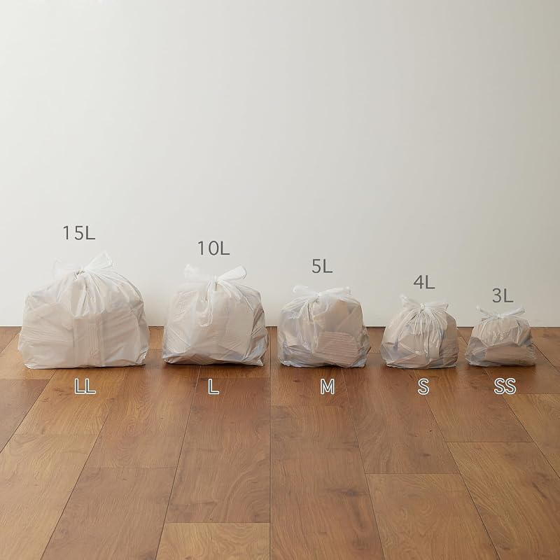 Nihon Giken Kogyo Plastic Shopping Bags, Semi-Transparent White, Large Size, 100 Bags, for Garbage, Groceries, Daily Necessities, Stock, Commercial