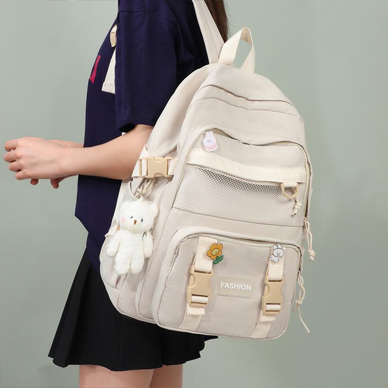 Backpack New high school college student backpack Junior high school student primary school student schoolbag Large capacity backpack luggage