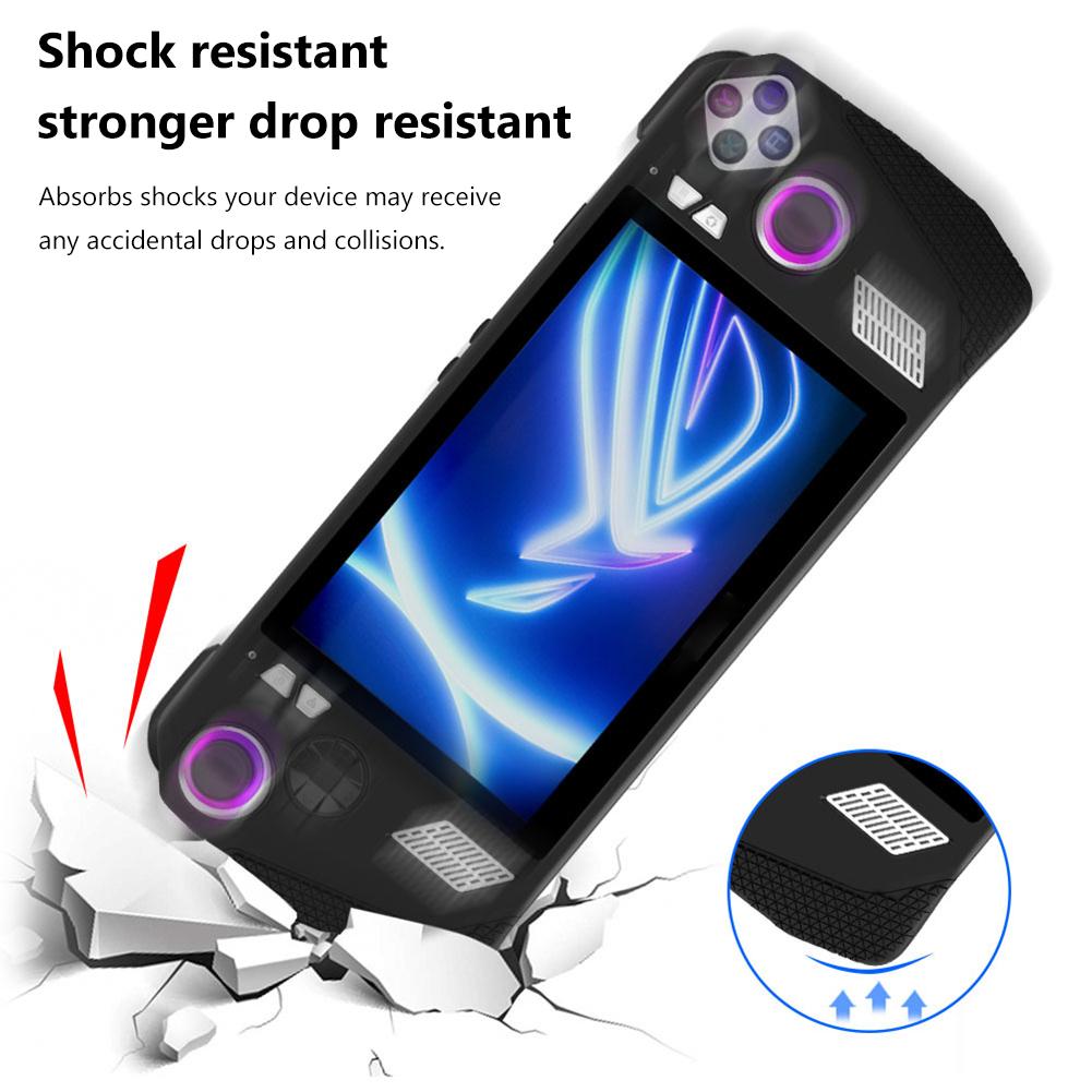 Silicone Console Cover Button Protective Cap Protective Case Cover Non-slip Anti Drop Replacement Accessories for ASUS Rog Ally