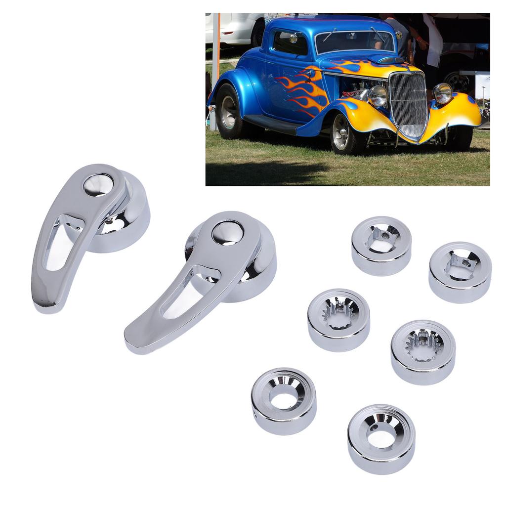 Fensterkurbelgriff-Set 3-1/2 Zoll Retro Aluminiumlegierung Auto-Fensterkurbel-Erhöhung für Kustom