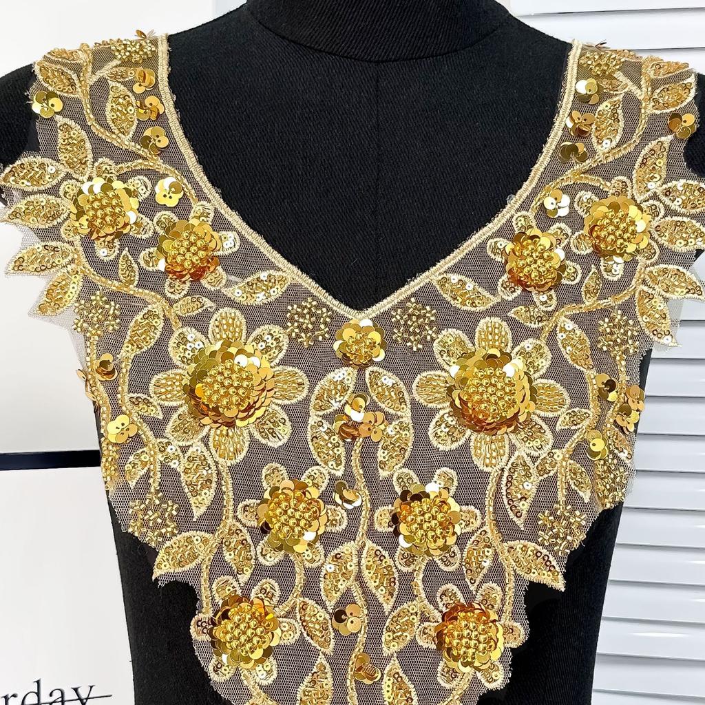 Fashion Mesh Chest Collar Beads Accessories Ornaments Dresses Clothing Accessories