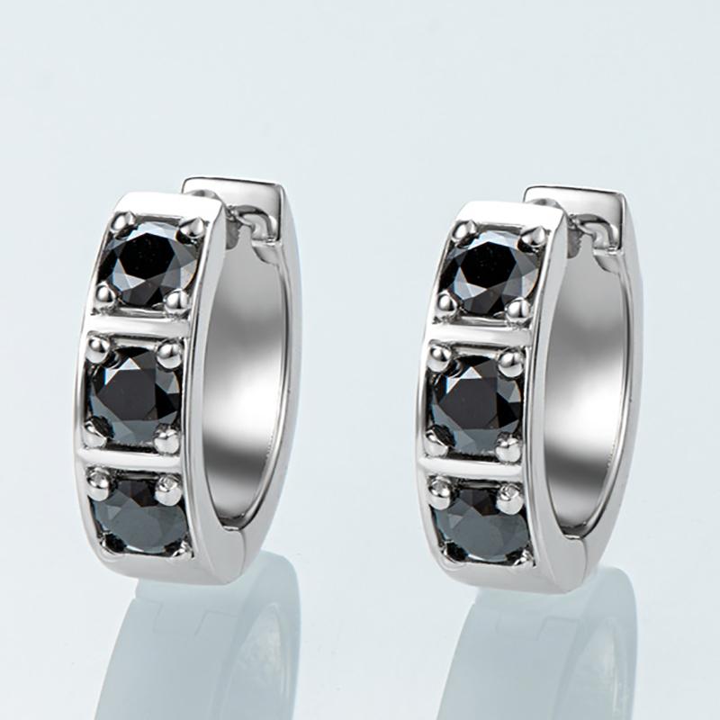 

Серьги из стерлингового серебра 925 пробы с муассанитом 0,6 карата, черно-белые серьги, модные, модные, легкие, роскошные, нишевые, для пожилых женщин
