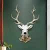 BEPAN Resin decorative items, American-style living room TV background wall decorations, wealth-attracting deer head wall hangers