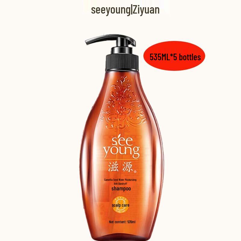 SEEVA Tea Seed Anti-Dandruff Moisturizing Silicone-Free Shampoo (5 x 535ml)